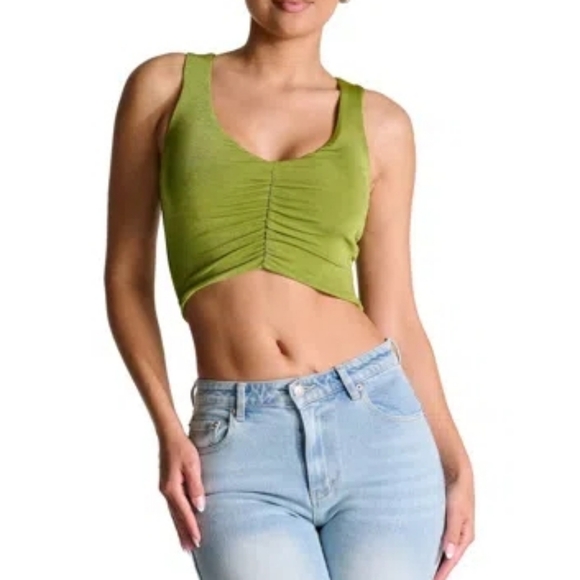 naked wardrobe Tops - NEW NAKED WARDROBE | $40 Shirred Crop Top